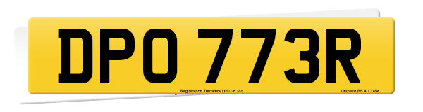 Registration number DPO 773R